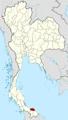 Map of Thailand highlighting Pattani province