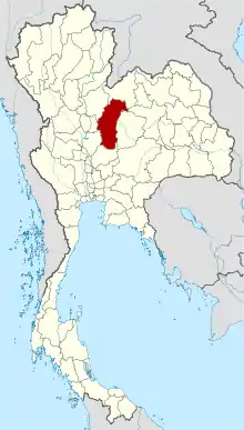 Map of Thailand highlighting Phetchabun province