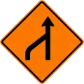 End of left lane (form 1 lane)