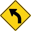 Curve to left