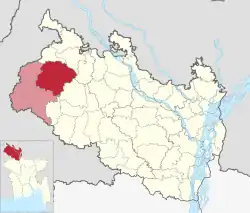 Location of Thakurgaon Sadar