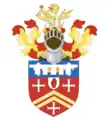 Arms of Sir Mark Thatcher, Bt' heir apparent Michael Thatcher's heir apparent Emery Monroe Thatcher