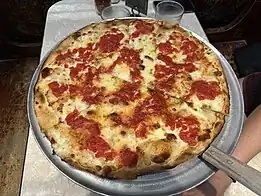 The "John's Original" pizza at John's of Bleecker Street in New York City