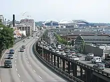 The Alaskan Way Viaduct in Downtown Seattle