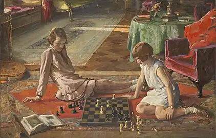 John Lavery, 1929, The Chess Players