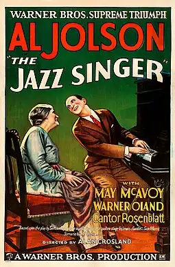 Image 9The Jazz Singer (1927), was the first full-length film with synchronized sound. (from History of film technology)