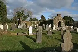 The ruined Catholic church and Upper Macreddin Cemetery