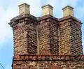 The Old King's Head. 17th century chimney stacks.