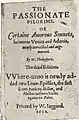 Title page of The Passionate Pilgrim O3 (1612)