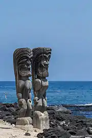 Protector kii (statues) at the Place of Refuge.