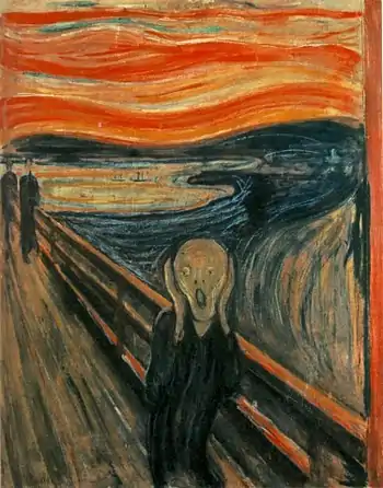 Image 50Edvard Munch, 1893, early example of Expressionism (from History of painting)