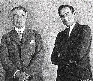 Author Zane Grey and screenwriter Lucien Hubbard