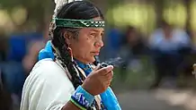 Winnemem Wintu chief Caleen Sisk in traditional dress (2009)