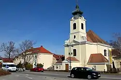 Municipal office and the Holy Cross Church