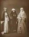 Muslim women from Thessaloniki, from Les costumes populaires de la Turquie en 1873, published under the patronage of the Ottoman Imperial Commission for the 1873 Vienna World's Fair