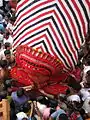 The Theyyam of Kalarivaatukkal Bhagavathy blessing devotees