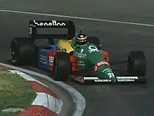 Thierry Boutsen driving for Benetton at the 1988 Canadian Grand Prix