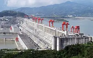 Image 114The Three Gorges Dam in Central China is the world's largest power-producing facility of any kind. (from Hydroelectricity)