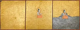 Three Aspects of The Absolute, miniature by Bulaki from the manuscript of Shri Nath Charit, definitive text of the Nath yogis. Jodhpur, 1823. Mehrangarh Museum Trust.