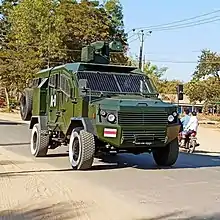 Licence-built Thunder armoured personnel carrier of Myanmar Army