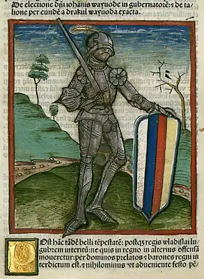 Image 22John Hunyadi – one of the greatest generals and a later regent of Hungary. (Chronica Hungarorum, 1488) (from History of Hungary)