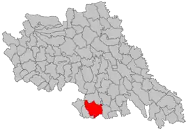 Location in Iași County