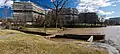 Tidewater lock, with the Watergate complex in the background