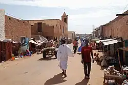 A market street in the old town