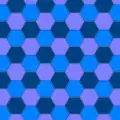 Hexagonal tiling (ignoring colors: p6m)