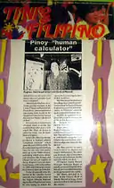 Pinoy human calculator, Tinig Pilipino, April 1998.