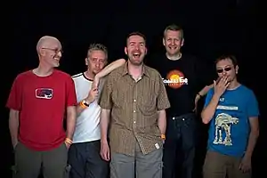 Tinyfish in 2009  (l-r) Jim Sanders, Paul Worwood, Simon Godfrey, Robert Ramsay, Leon Camfield