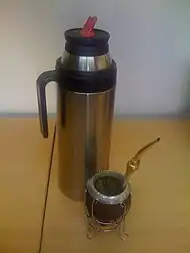 Image 21The invigorating yerba mate in its gourd with thermos. It is a fixture in Uruguayan daily life. (from Culture of Uruguay)