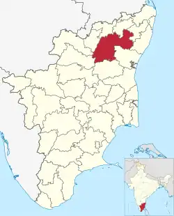 Location in Tamil Nadu