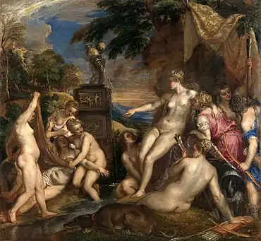 Diana and Callisto, 1556–1559, owned jointly by London's National Gallery and the National Gallery of Scotland, Edinburgh