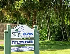 Titlow Park sign