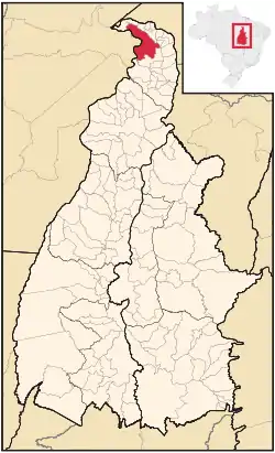 Location in Tocantins  state