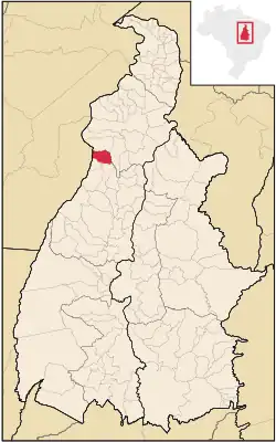 Location in Tocantins  state