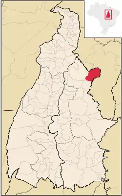 Location in Tocantins  state