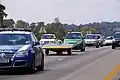 Tokai University's solar car "Tokai Falcon". The winner of "South African Solar Challenge 2008".