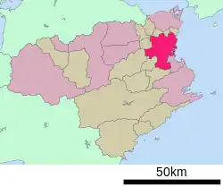 Location of Tokushima