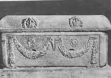 A photo of the sarcophagus of Pope Adrian IV