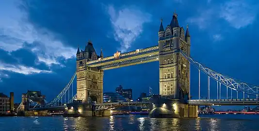 Image 18Tower bridge; a bascule bridge across the River Thames.