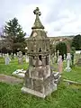 A Victorian tower monument in the cemetery