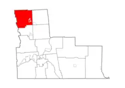 Map highlighting Lisle's location within Broome County.