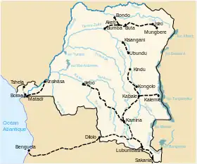 Image 17Map of rail network (from Democratic Republic of the Congo)