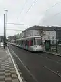 Tram U71 at Düsseldorf Niederheid station