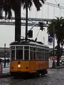 An ex-Milan Peter Witt car Class 1500 operating on the Embarcadero in San Francisco