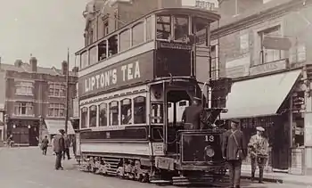 Image 28A tram of the London United Tramways at Boston Road, Hanwell, circa 1910.