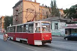 A tram in Mariupol on June 2012.