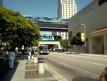 Three modes of transit operating simultaneously at Government Center during afternoon rush hour